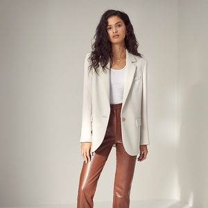 Aritzia Ivory Single-Button Blazer